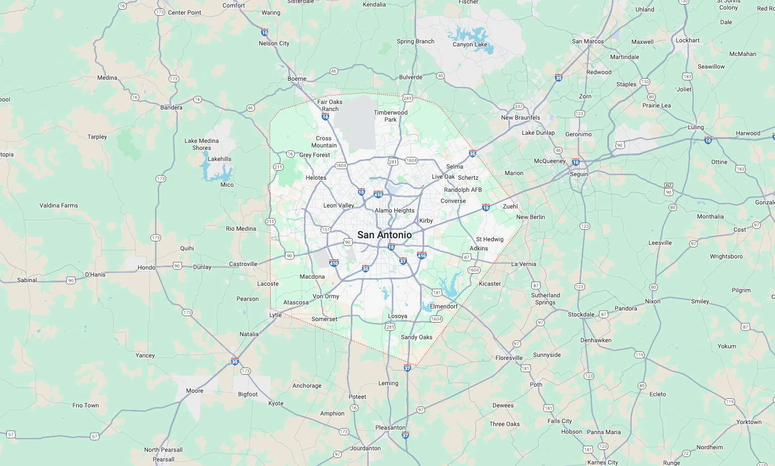 San Antonio Map