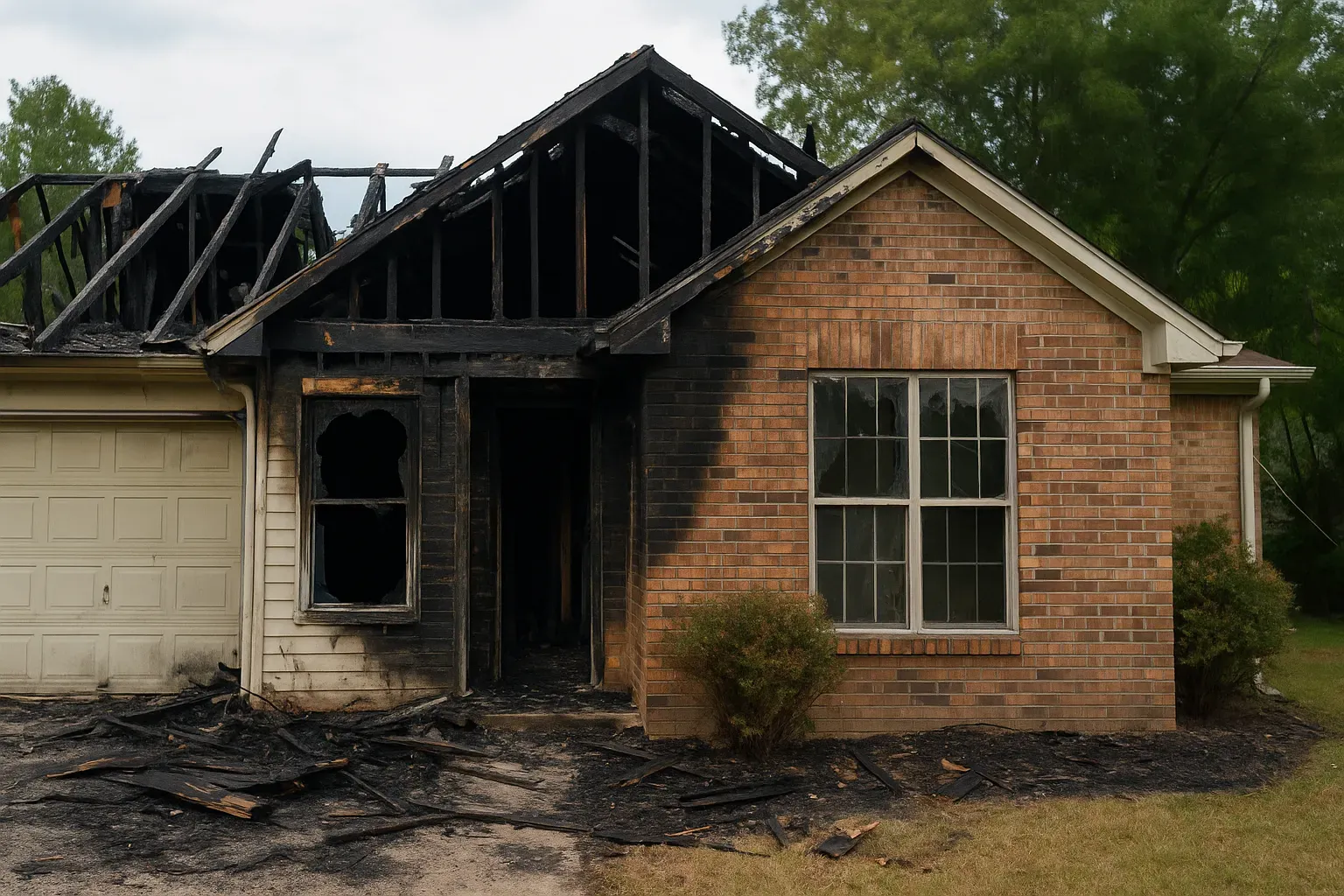 Fire Damaged House